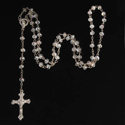 Crystal Cross Bead Necklace