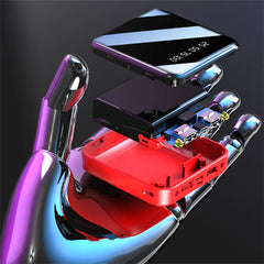 Mirror Surface Power Bank 10000mAh Mini Charger