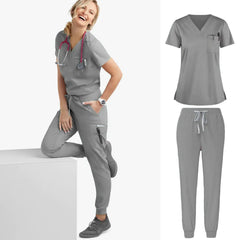 Short Sleeve Scrub Set for Pet Dental Care Nurses