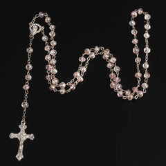 Crystal Cross Bead Necklace
