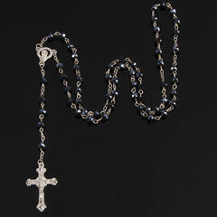 Crystal Cross Bead Necklace