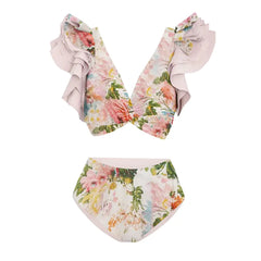 2024 Women's Sexy One-Shoulder Bikini Set with Embellishments