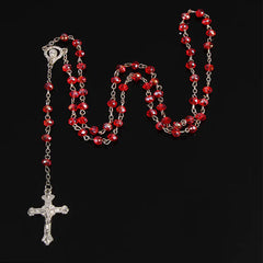 Crystal Cross Bead Necklace